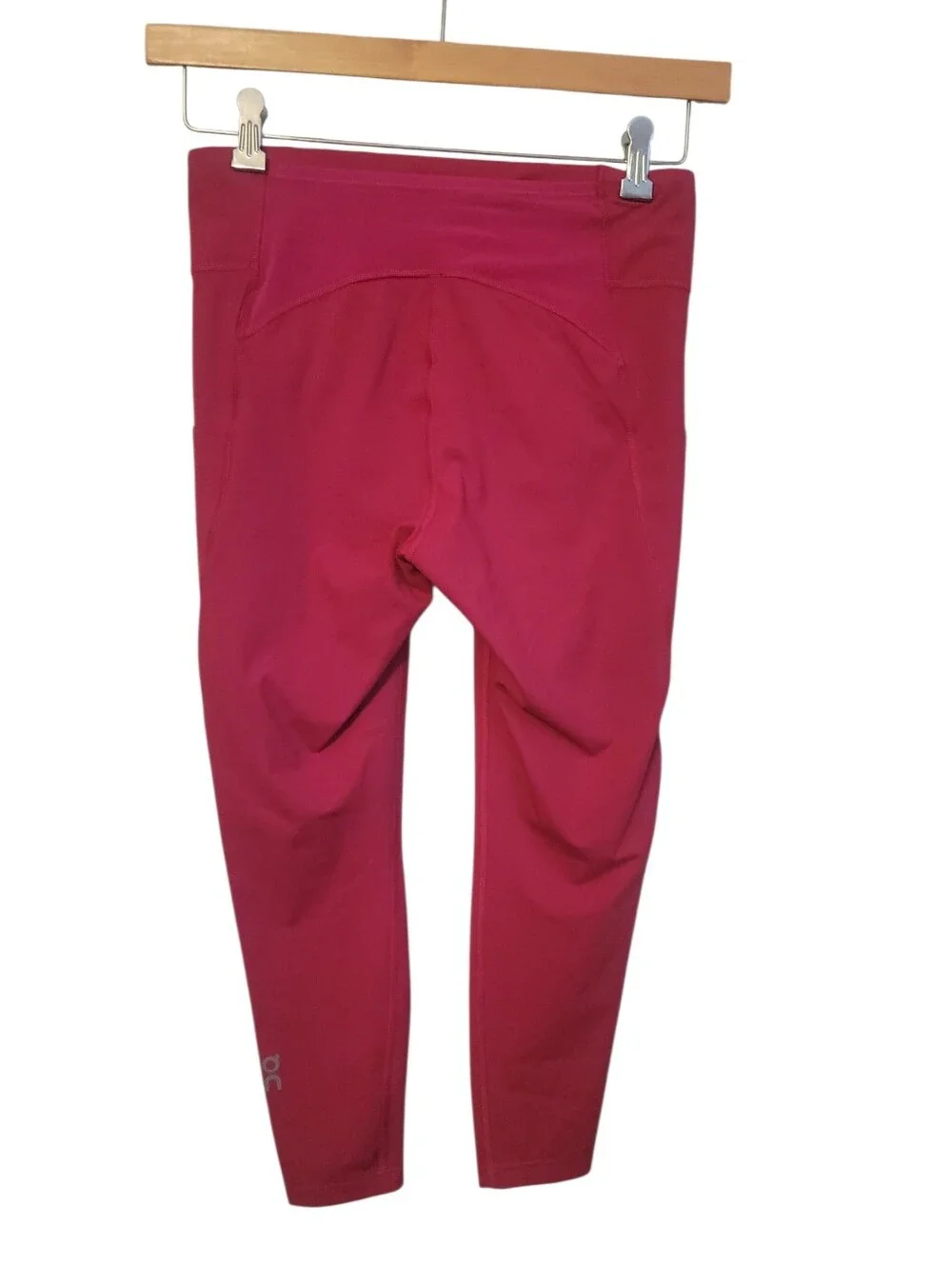 On Performance Tights 7/8 Leggings Pink High Rise Pocket Running Yoga Medium - Picture 9 of 14
